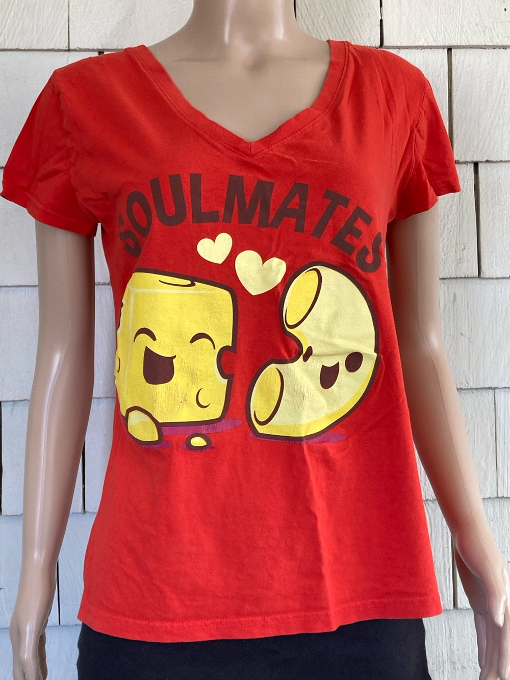 Mac and Cheese Soulmates Graphic Tee Size Medium